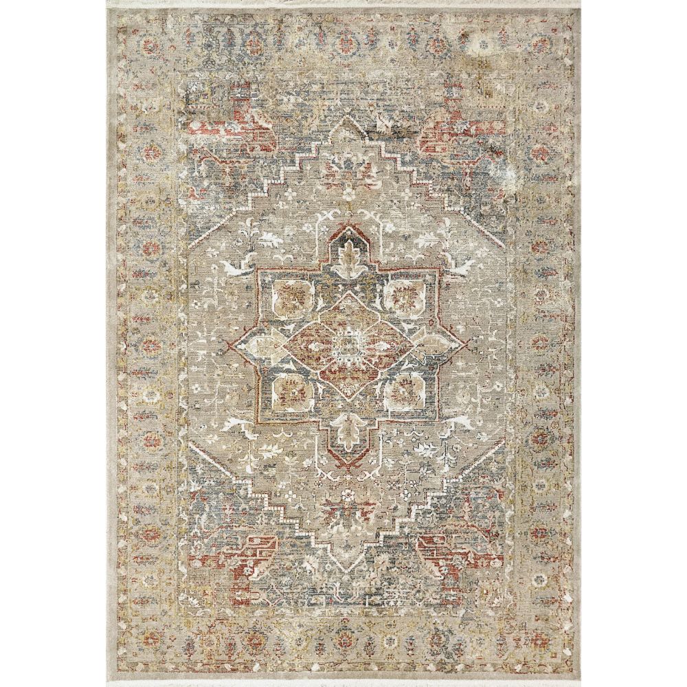 Dynamic Rugs 3983-899 Ella 5.3 Ft. X 7.7 Ft. Rectangle Rug in Taupe/Multi
